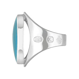 Sterling Silver Turquoise Jubilee Hallmark Collection Medium Oval Ring. R012_JFH_2