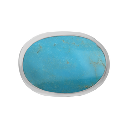 Sterling Silver Turquoise Oval Statement Ring, R838_3.